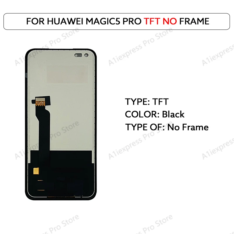 LTPO OLED LCD Display Voor Honor Magic 5 Magic 5 Pro LCD Touch Screen Digitizer Vergadering Panel PGT AN10 N19 TFT LCD Reparatie onderdelen