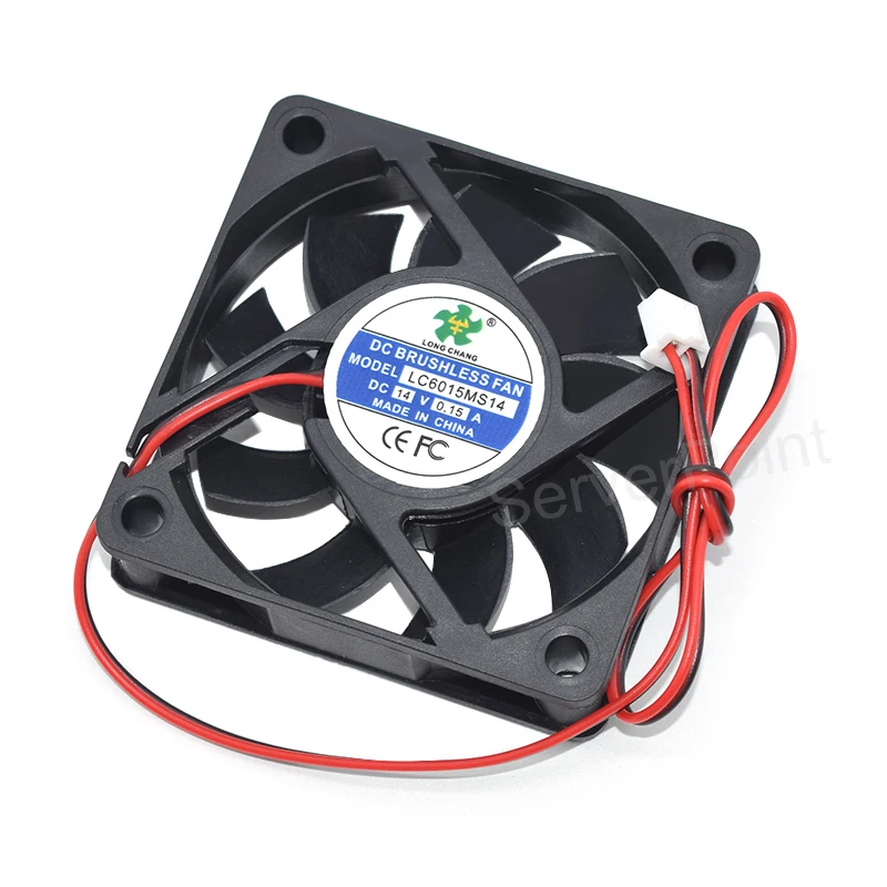 2PIN LC6015MS14 14V 0.15A 6015 6CM Power Supply Cooling Fan