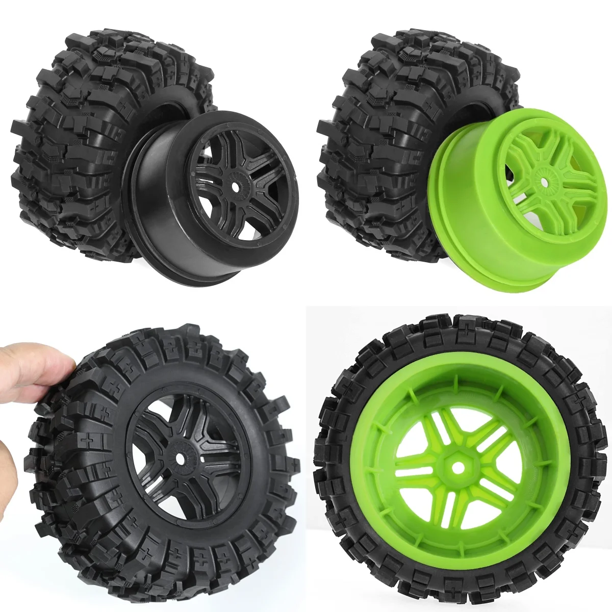 

RC 1/10 Short Course Tire Set, Compatible with ARRMA SENTON 3S, Trx Slash 4X4 & Losi Tenacity