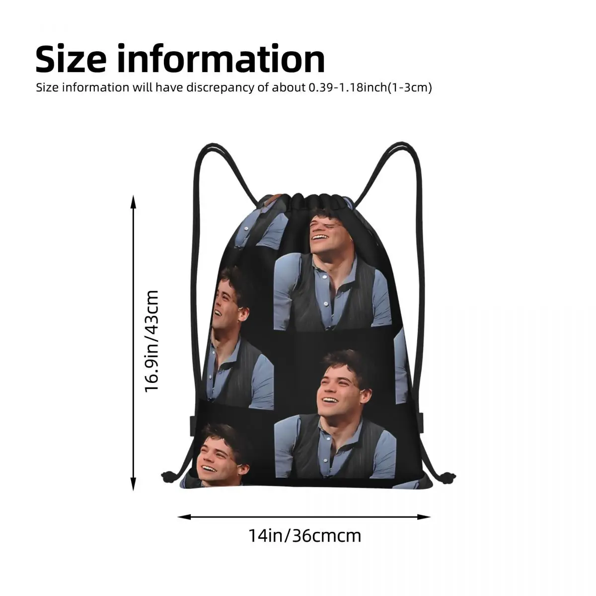 Custom Jeremy Jordan Newsies Drawstring Pocket Backpack Men Women Lightweight Gym Sports Waterproof Backpack for Yoga