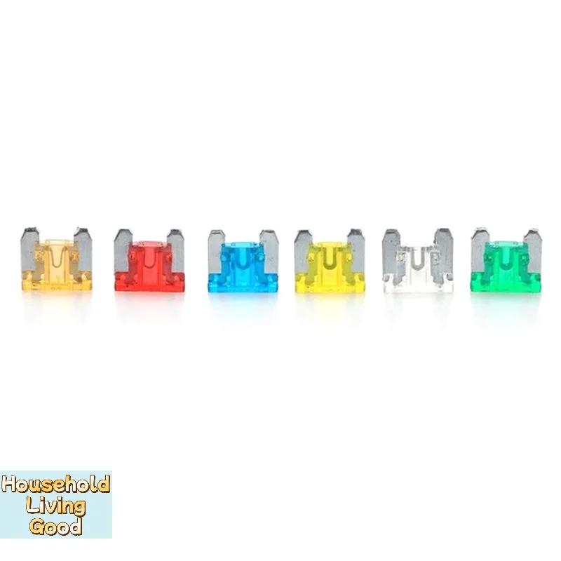 【24pcs Auto Car Truck Motorcycle Fuses 5A 10A 15A 20A Mixed Sizes Low Profile Kit Micro Mini Cutter Fuse】