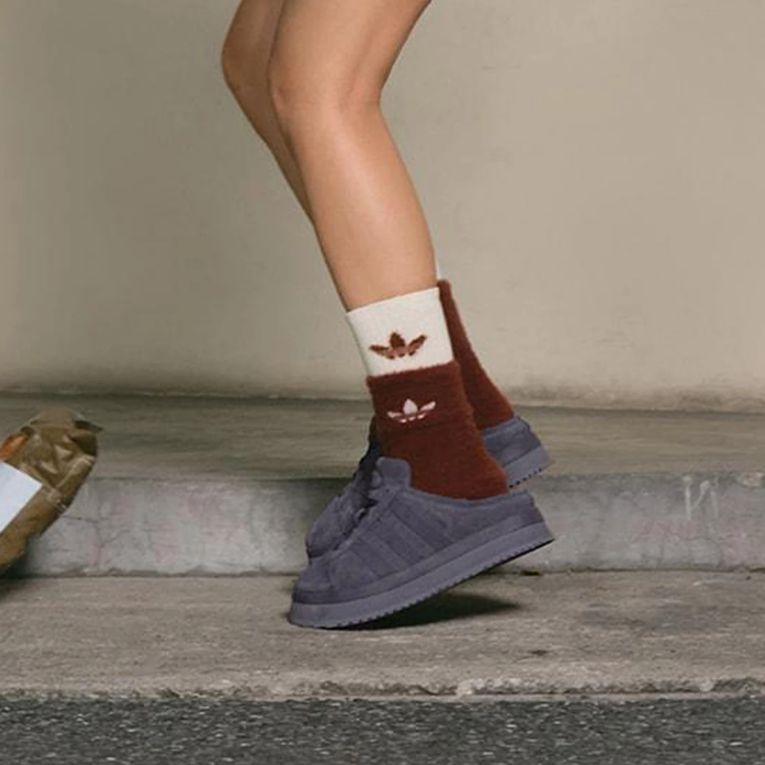 

Adidas Originals Mens Trefoil Knit Breathable Sports Socks Two PairsJX5218