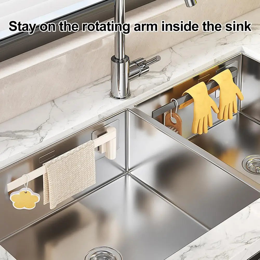 حامل أواني مثبت على الحائط يدور 360 درجة رف معلق للمطبخ منظم مثبت على الحائط للتخزين العمودي للصغار #1