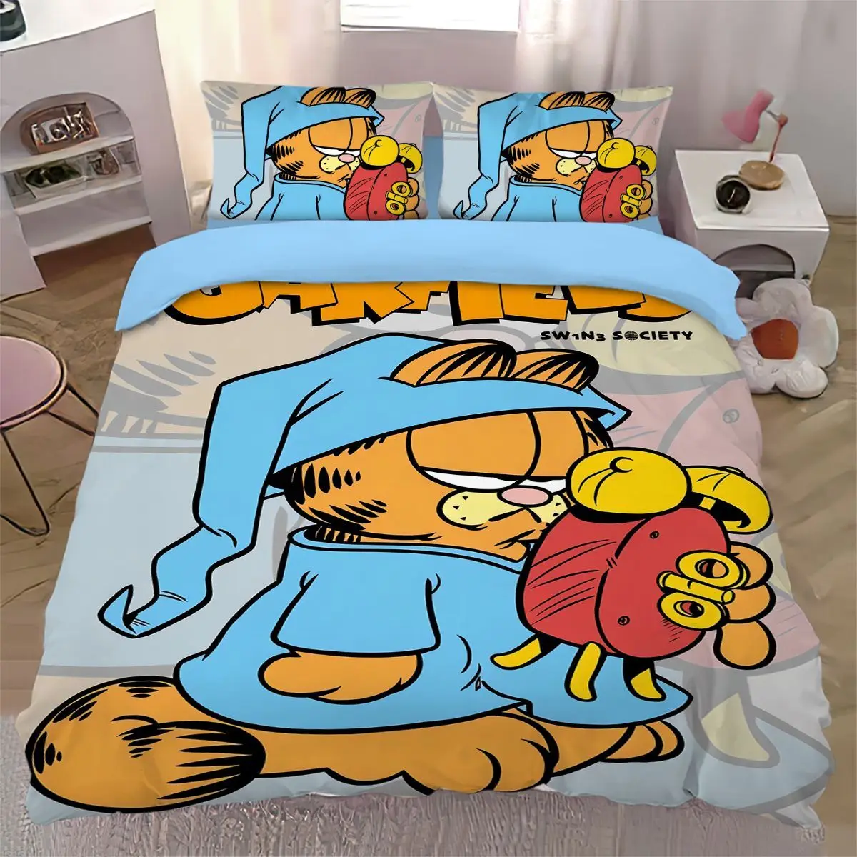 Garfield Girl Boys Duvet Cover Cartoon Bedding Sets Quilt Cover Anime  Birthday Gifts Bedroom Decoration Queen King Full Size