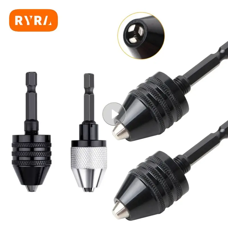 Quick Change Hexagonal Handle Drill Bit Chuck Keyless Screwdriver Impact Driver Adapter Electric Drill Accessories And Tools