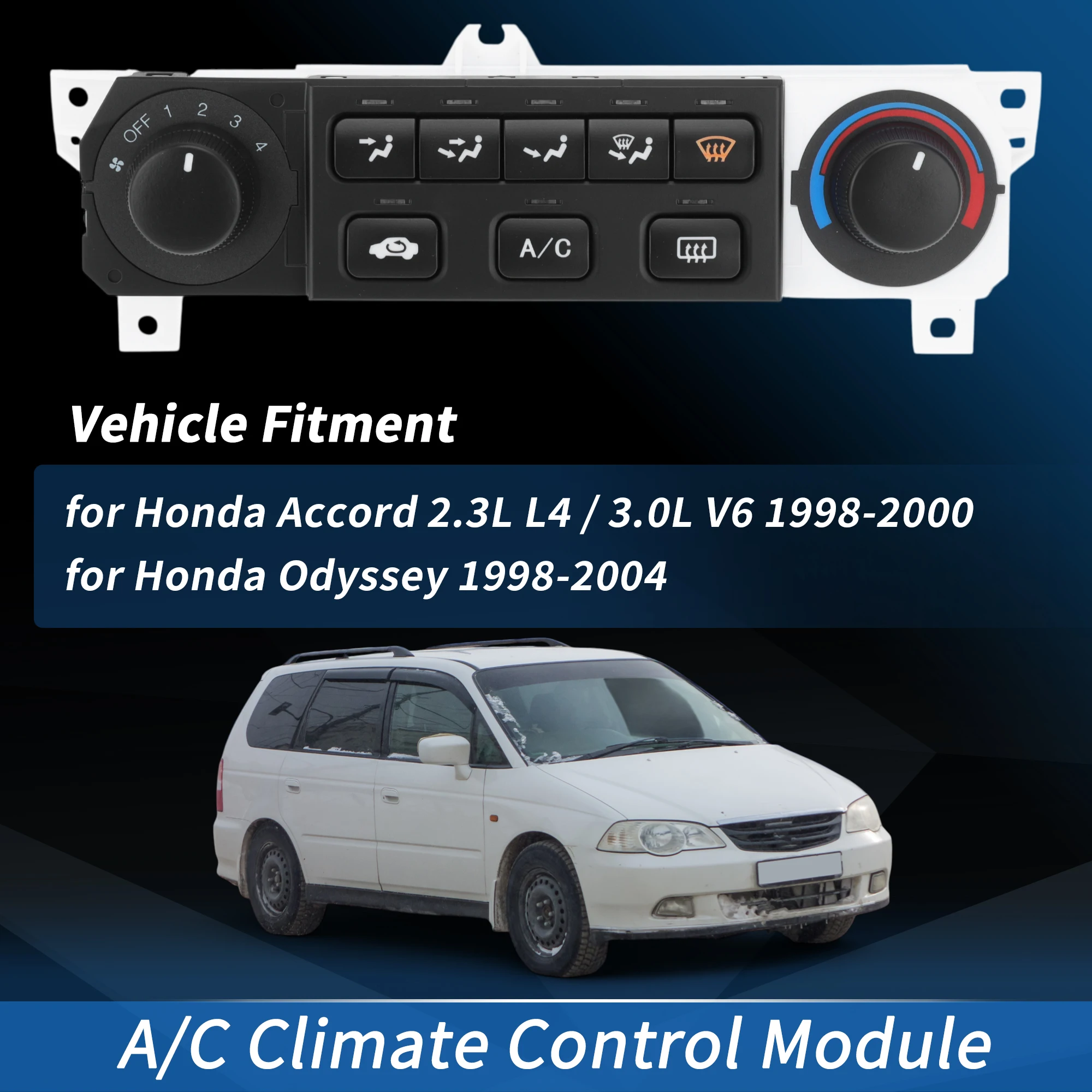 

Motoforti A/C Heater Climate Control Module Panel for Honda Odyssey 1998-2004 No.599-268