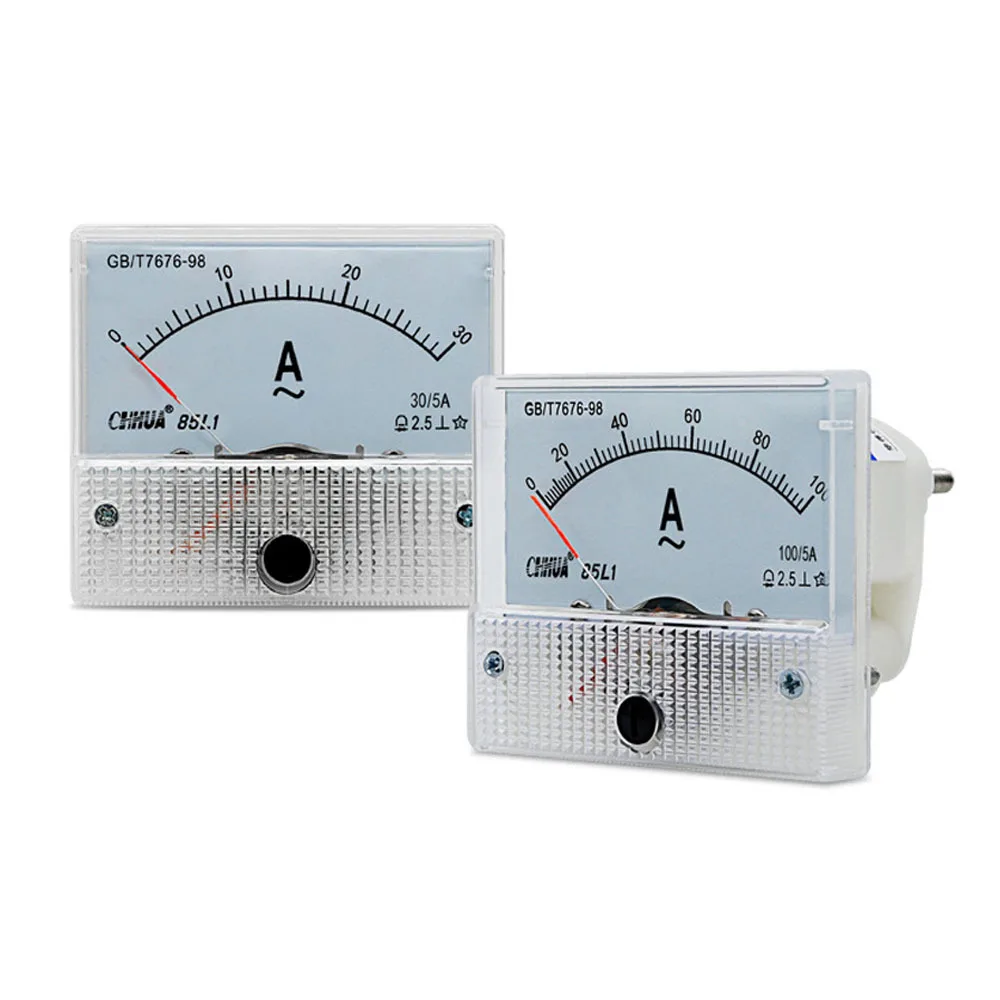 85C1 DC Meter Current  Panel Meter 1A 2A 3A 5A 10A 15A 20A 30A 50A 100A 200A 250A 300A 400A 500A 75mV Analog Ammeter Pointer