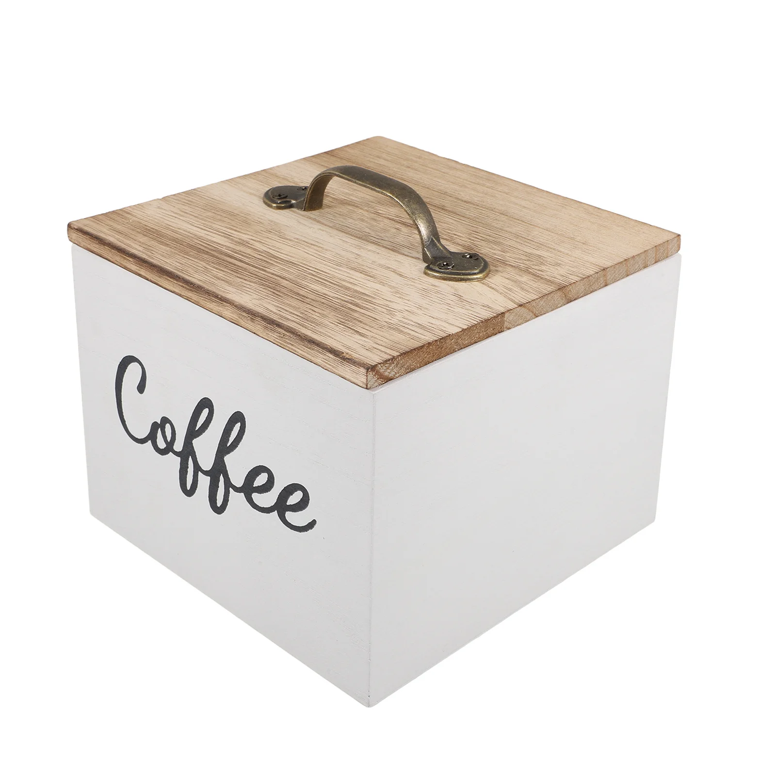

Wooden Square Storage Box with Lid Kitchen Organizer for Candy Tea Small Item Storage Bins Office Home Wooden Boxes with Lids