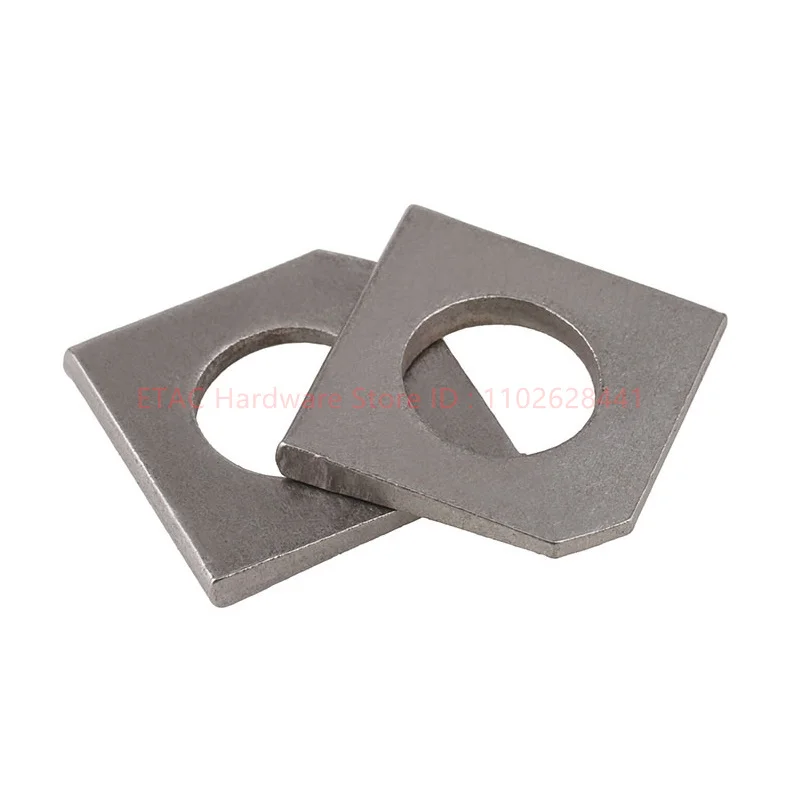 GB853 M6 M8 M10 M12 M14 M16 M18 M20 M22 M24 M27 M30 304 Stainless Steel Square Bevel Washer Square Taper Gasket For Slot Section