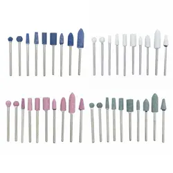 10pcs/set Corundum Nail Drill Bits 3/32