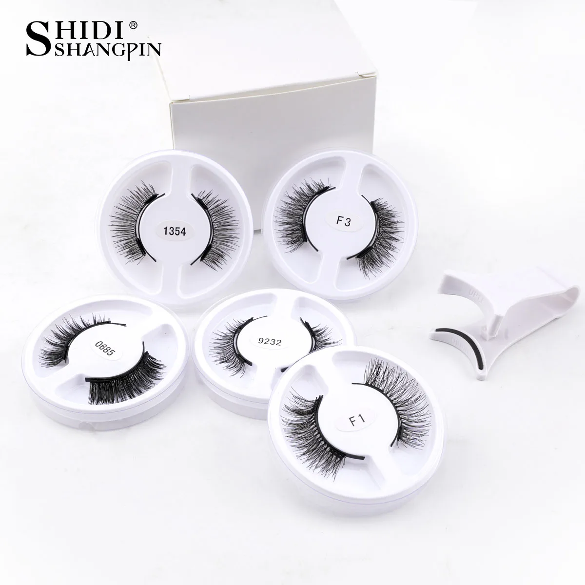 الجملة مجموعة الرموش المغناطيسية مع حزمة بكرة الشعر 5 أزواج ثلاثية الأبعاد الرموش الصناعية المغناطيسية لا حاجة الغراء رقيق قابلة لإعادة الاستخدام المكياج