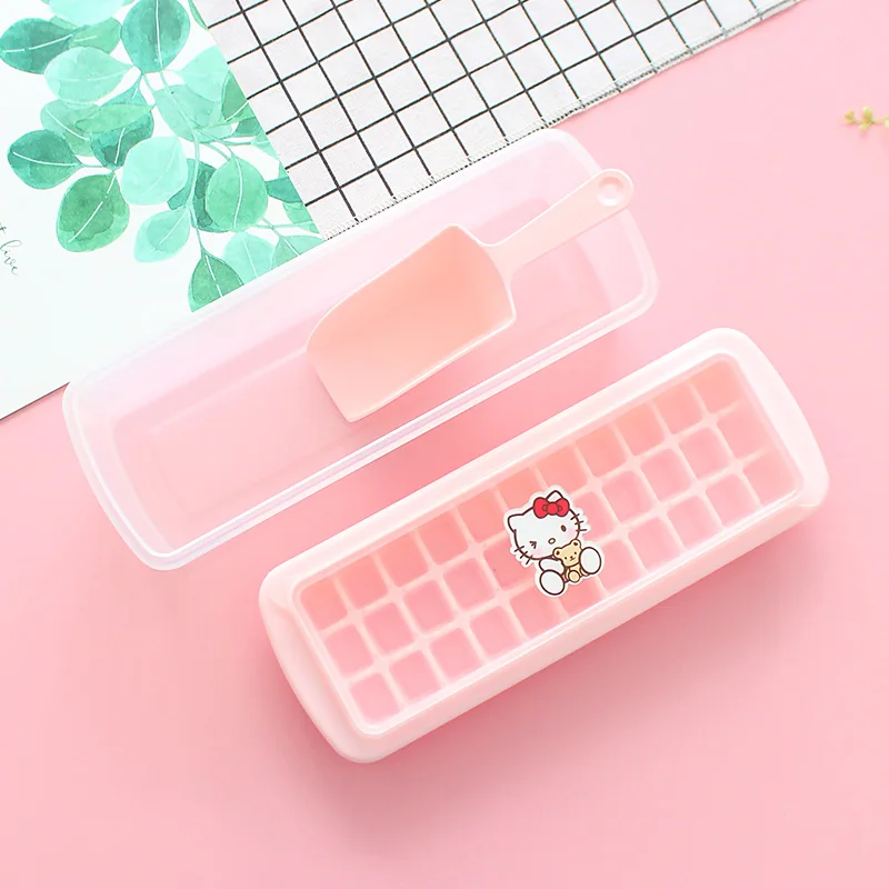 New 33 Grid Kawaii Ice Making Mold Sanrio Hellokittys Kerokerokeroppi Cute Anime Summer Cold Homemade Ice Juice Household Gift