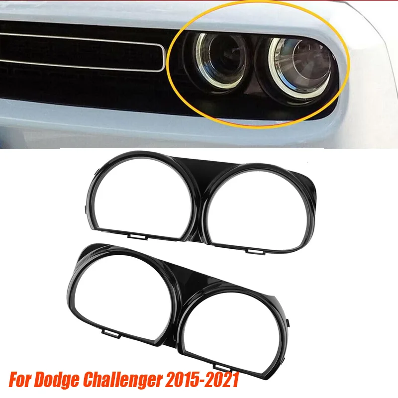 68259053AB 68259052AB-A87Q For Dodge Challenger 2015-2021 Headlight Bezel Frame Car Headlight Bezel Frame
