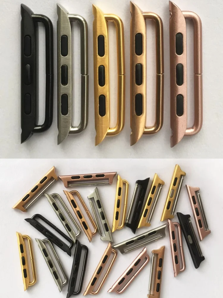 2pcs Connector Adapter for Apple Watch Ultra 2 49mm Band Connectors iWatch 10 9 8 7 SE 6 5 45mm 44mm 42mm Metal Clasp Adaptor