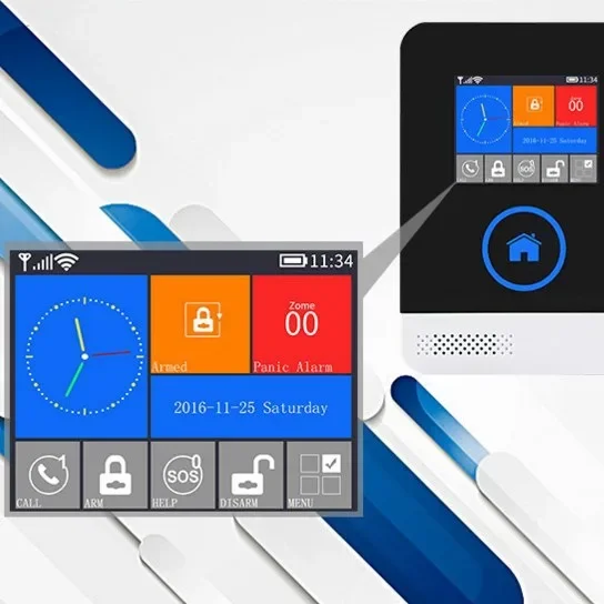 New RBG002 WIFI +GSM Home Alarm System, Smart APP  Security Intrusion Anti-theft Device, Real-time Camera Sensor Remote Hot Sale