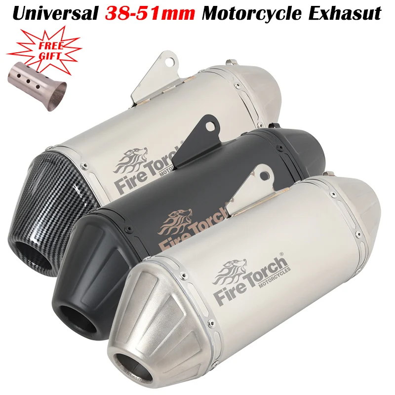 

Universal 38- 51mm Motorcycle Exhaust Pipe Escape Moto Racing Muffler DB Killer Silencer For KTM 390 R25 CB500X GSX-S750 ZT125