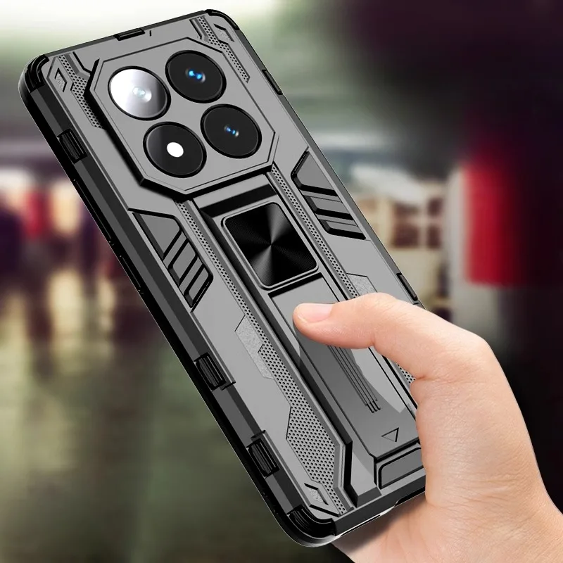 

For Redmi Note 14 Pro Plus 5G 14 Note Case Shockproof Armor Magnetic Holder Phone Case For Redmi Note 14 4G/5G note14 Back Cover