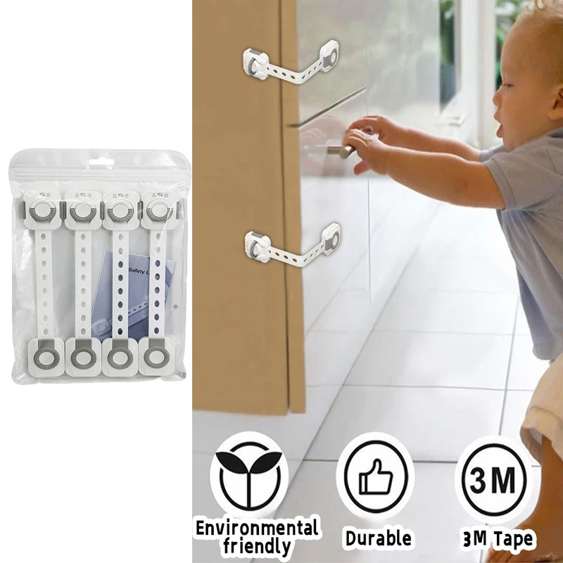 4 Pcs Security Protection Lock for Children Home Safety For Baby Door Locker Security Lock Baby Goods Child Locks Safety Barrier