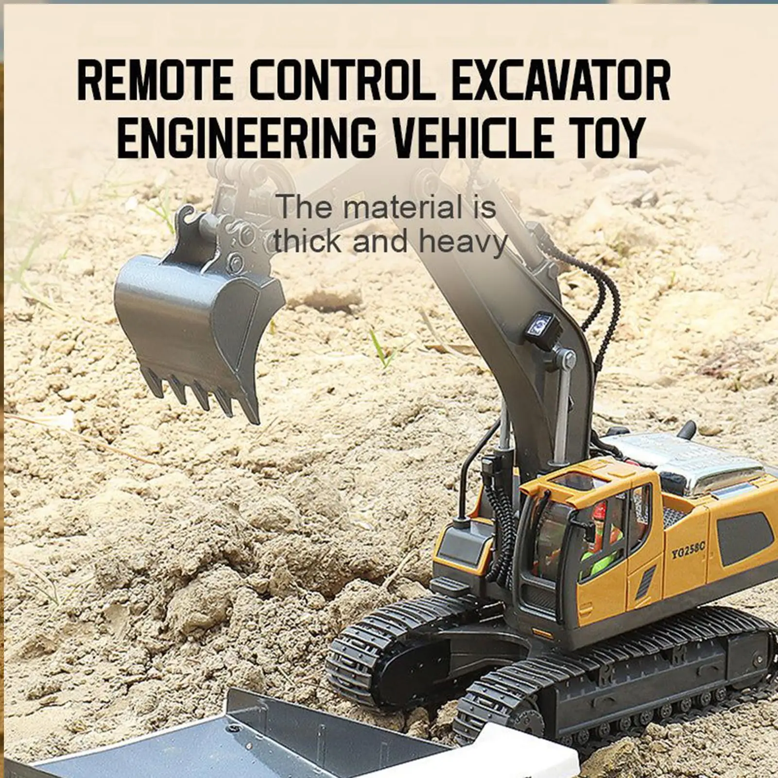 

Remote Excavator Construction Sand Digger Rc Construction With Lights And Sounds For Boys Ages 3-8 Indoor Outdoor Backyard