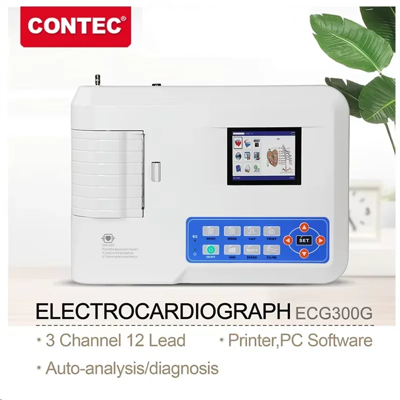 2026 New CONTEC.300G Digital 3 Channel 12 Leads./.Machine.USB Interface Can Be Selected To Transfer D