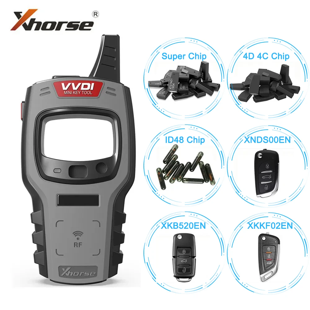 Xhorse-miniherramienta de llave VVDI, Chip 4D 4C 46/ID48, programador de llave remota de coche, 96bit, función de clonación 48, sin TOKEN, XKB501EN