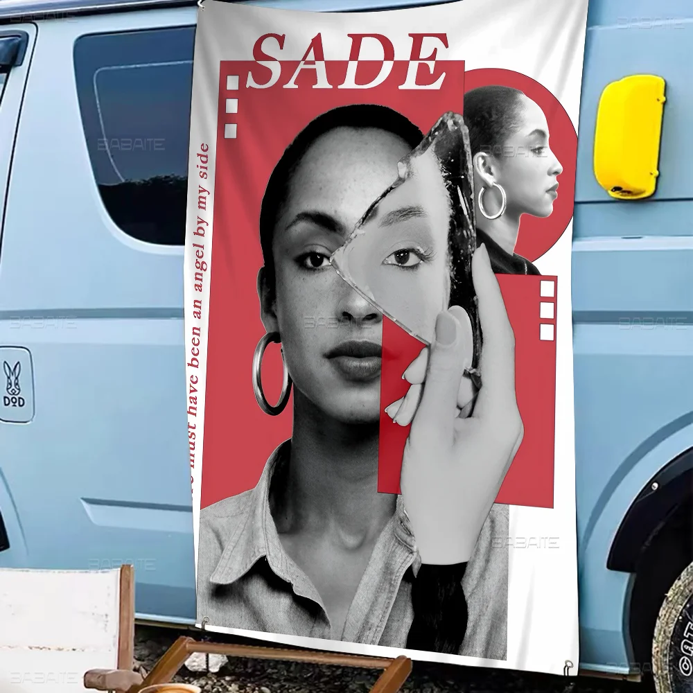 Band S-Sade Adu Singer Small Size Cheerleading Banner Hand Pulled Flag Outdoor Atmosphere Flags