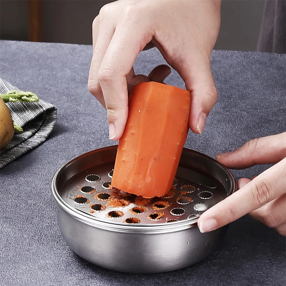 

Многофункциональная кухонная чаша для измельчения продуктов, пресс для чеснока из нержавеющей стали, практичный, долговечный, легко моющийся ручной инструмент для нарезки овощей