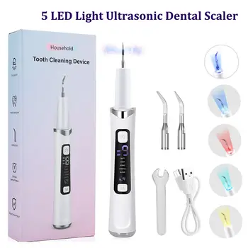 超音波潔牙器,附5種LED燈光模式,可去除牙垢、牙漬和牙菌斑,牙齒清潔工具 8 最佳銷售 超音波牙齒清潔器 - №2