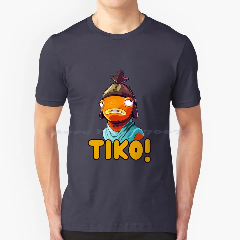 Tiko Tiko Game T Shirt 100% Cotton Tee Fishy Tiko Fishstick Gamer