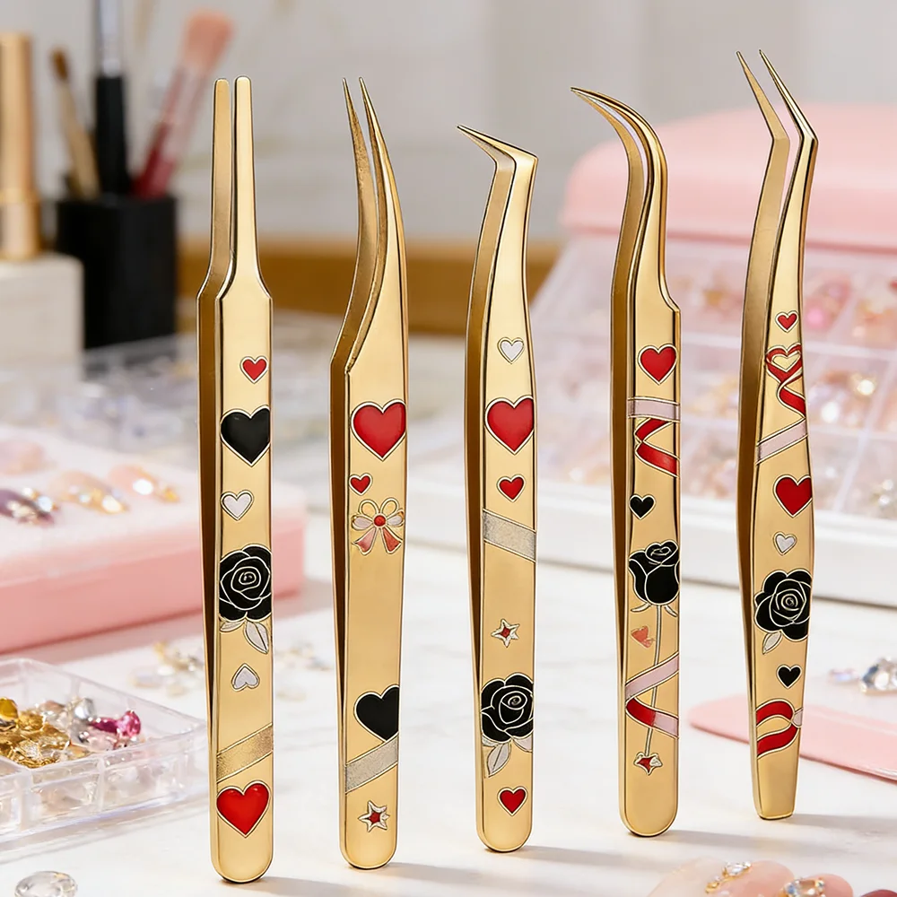 1pc High Precision Lash Tweezers Stainless Steel Eyelash Tweezers Lash Extensions Lash Tweezers for Eyelash Extension Straight