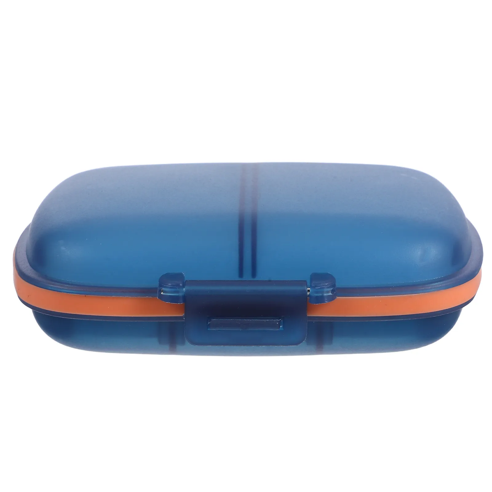 8 Compartments Weekly Pill Organizer Transparent Blue Airtight Medicine Box Portable Travel Pill Case Supplement Holder