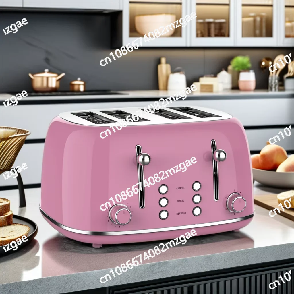 Explosive 4-Piece Multifunctional Toaster Oven Internet Celebrity Home Appliance Removable Crumb Tray Automatic Electric Plastic