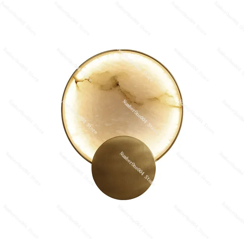 

All Copper Wall Lamp New Marble Creative Personalized Bedroom Bedside Modern Chinese Style Living Room Background Wall Wall Lamp