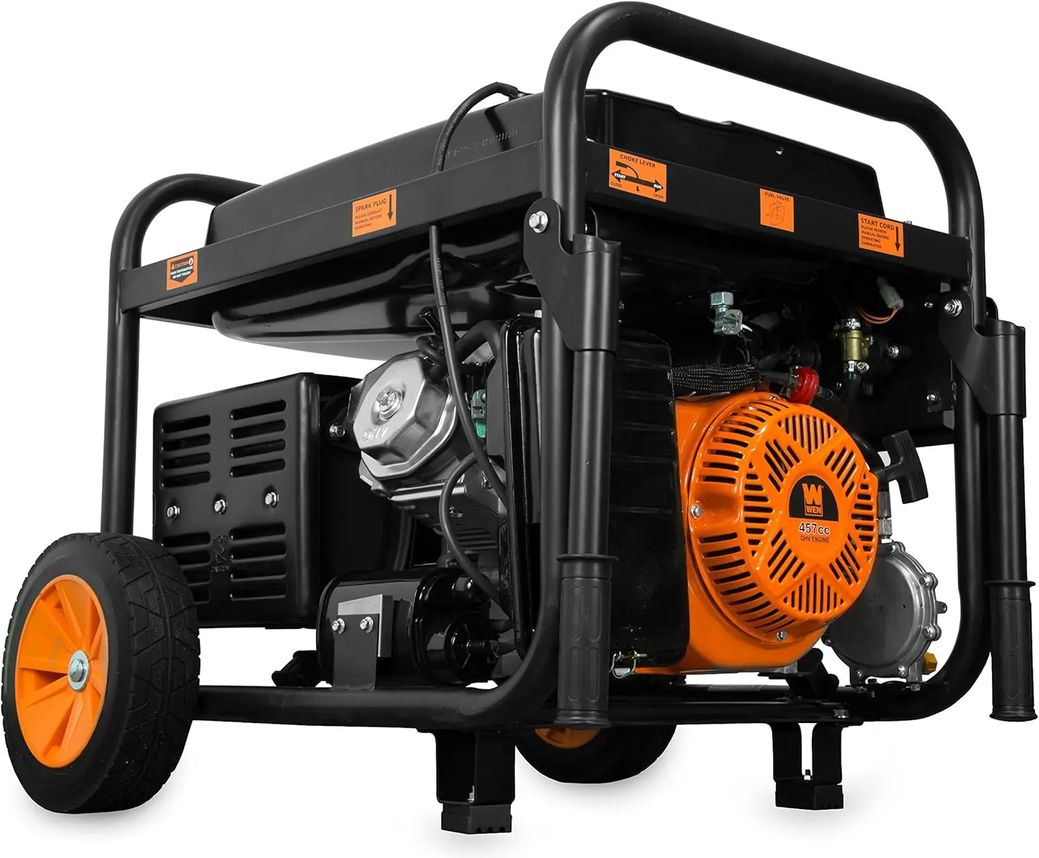 DF1100T 11,000-Watt 120V/240V Dual Fuel Portable Generator with Wheel Kit and Electric Start - CARB Compliant, Black