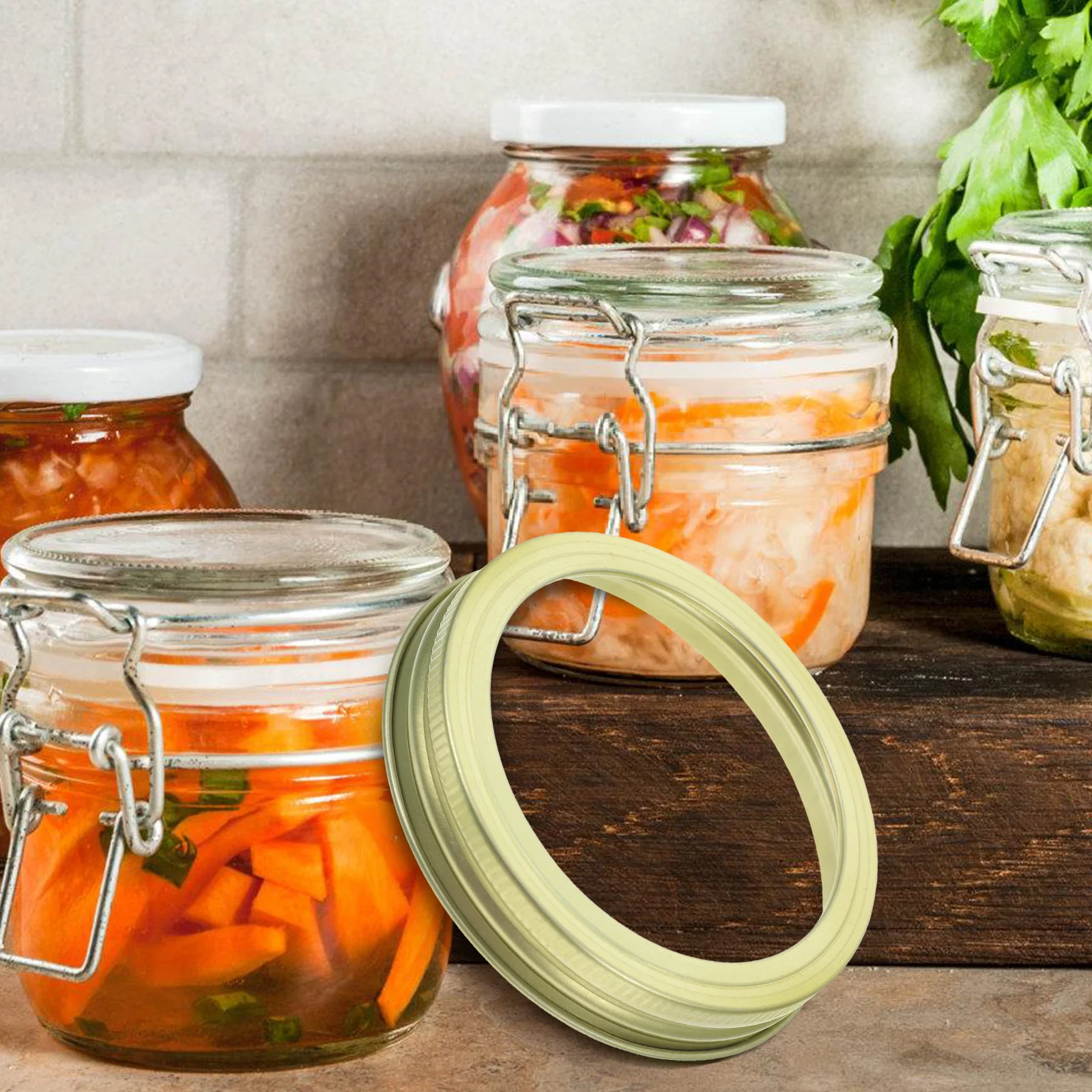 

20Pcs Tinplate Split-Type Mason Jar Rings Canning Bands Metal Screw Seals Airtight Closure for Regular Mouth