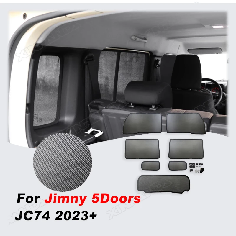 

Side Window Sunshades for Suzuki Jimny JC74 NoMade 5 Door Screen Mesh Insect Proof Interior Insect Nets Privacy Mesh Curtains