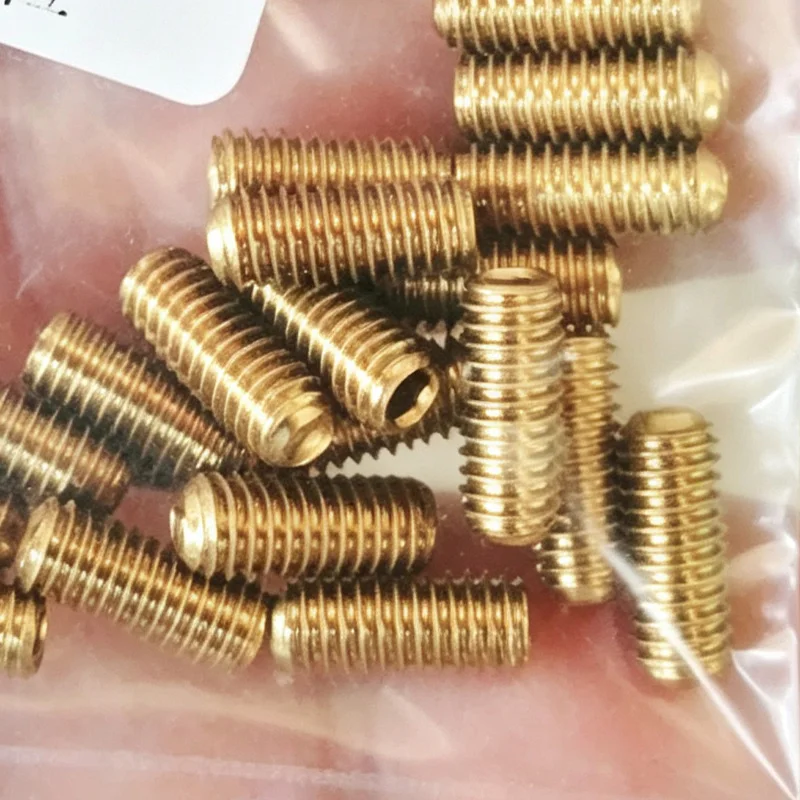 100Pcs Grade 12.9 High Strength Alloy Steel Titanium Gold Plated Cup Point Hex Socket Set Screw M3 M4 M5 Headless Grub Fastener