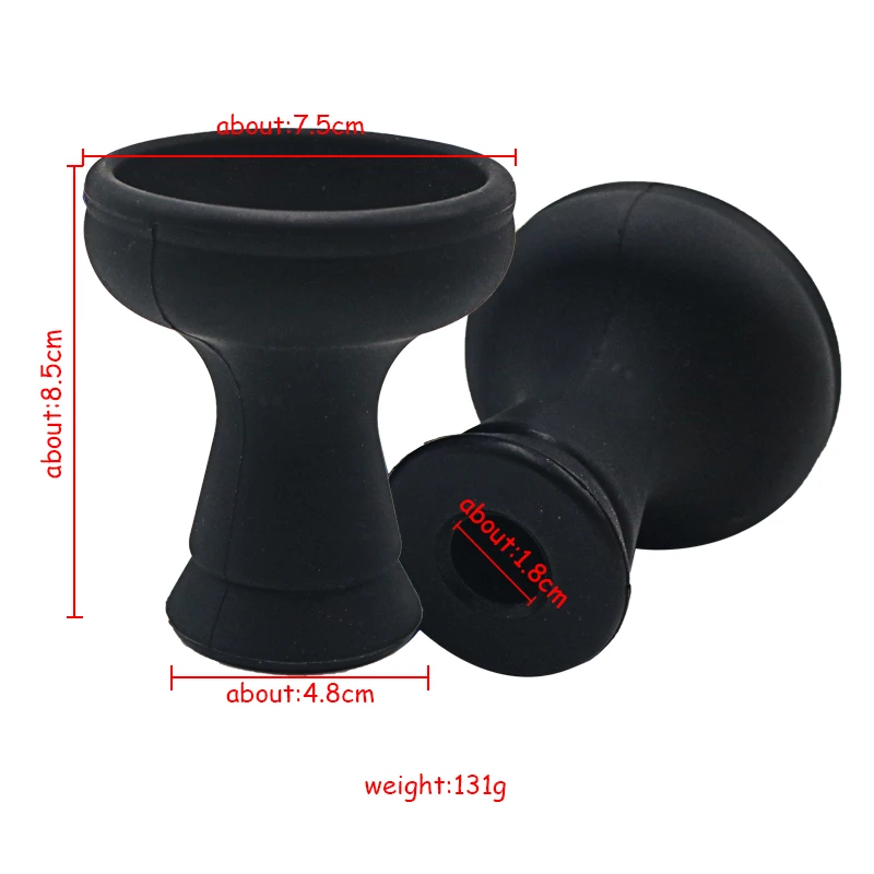 SY Round Shape Shisha Silicone Bowl Hookah Accessories, Seven Holes