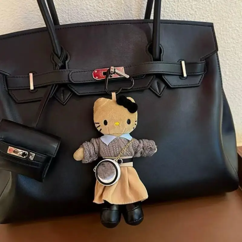 Sanrio Sweater Set Hello Kitty Pluche pop winter Nieuwe Creatieve Verkleedtas Rits accessoires sleutelhanger Mode decoratie cadeau