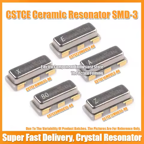 (10PCS) CSTCE8M00G55-R0 CSTCE10M CSTCE12M CSTCE16M0V53-R0 CSTCE20M 3213 MuRata CSTCE Ceramic Resonator SMD-3 15PF 33PF 3.2X1.3