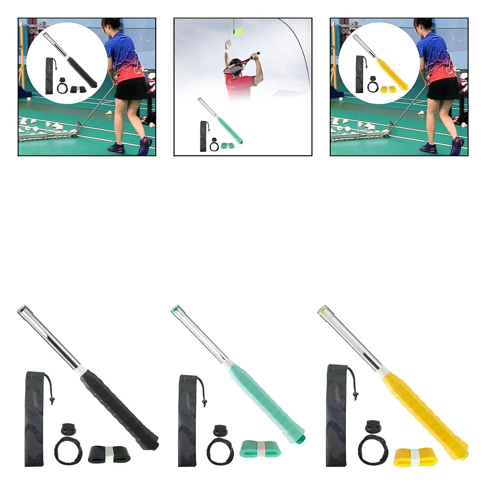 

Badminton Racket Swing Stick, Auxiliary Tool Sound Feedback, Badminton Training Tool Badminton Swing Training Aid