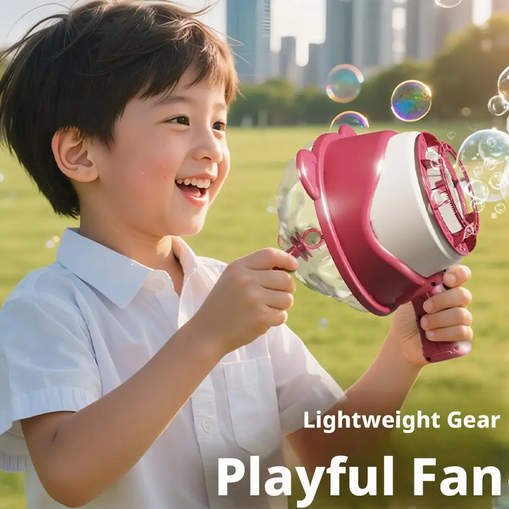 Handheld Air Cannon Bubble Blaster Toy No Battery Needed for Backyard Fun