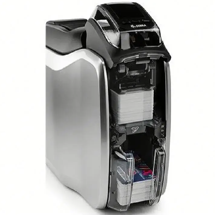 Most Popular 300dpi Dot Matrix PVC Card Printer Zebra ZC300 Single- And Double-Sided ID Card Printer