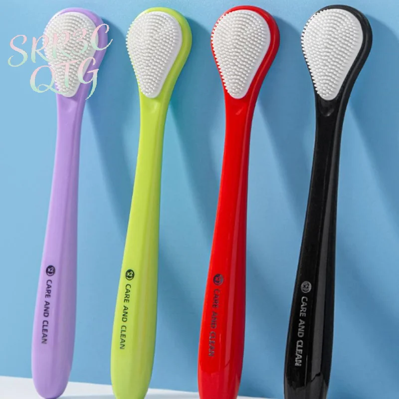 Hot Sale 2pcs with tongue scraper household deodorizing breath tongue coating brush blister paper card packaging