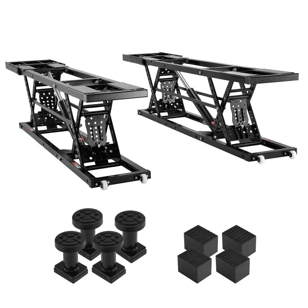 

Car Lift, 7,000 LBS Capacity Portable Car Lift, with Extended-Length Plates, 26.8" Max. Height, Heavy-duty Carbon Steel Truck