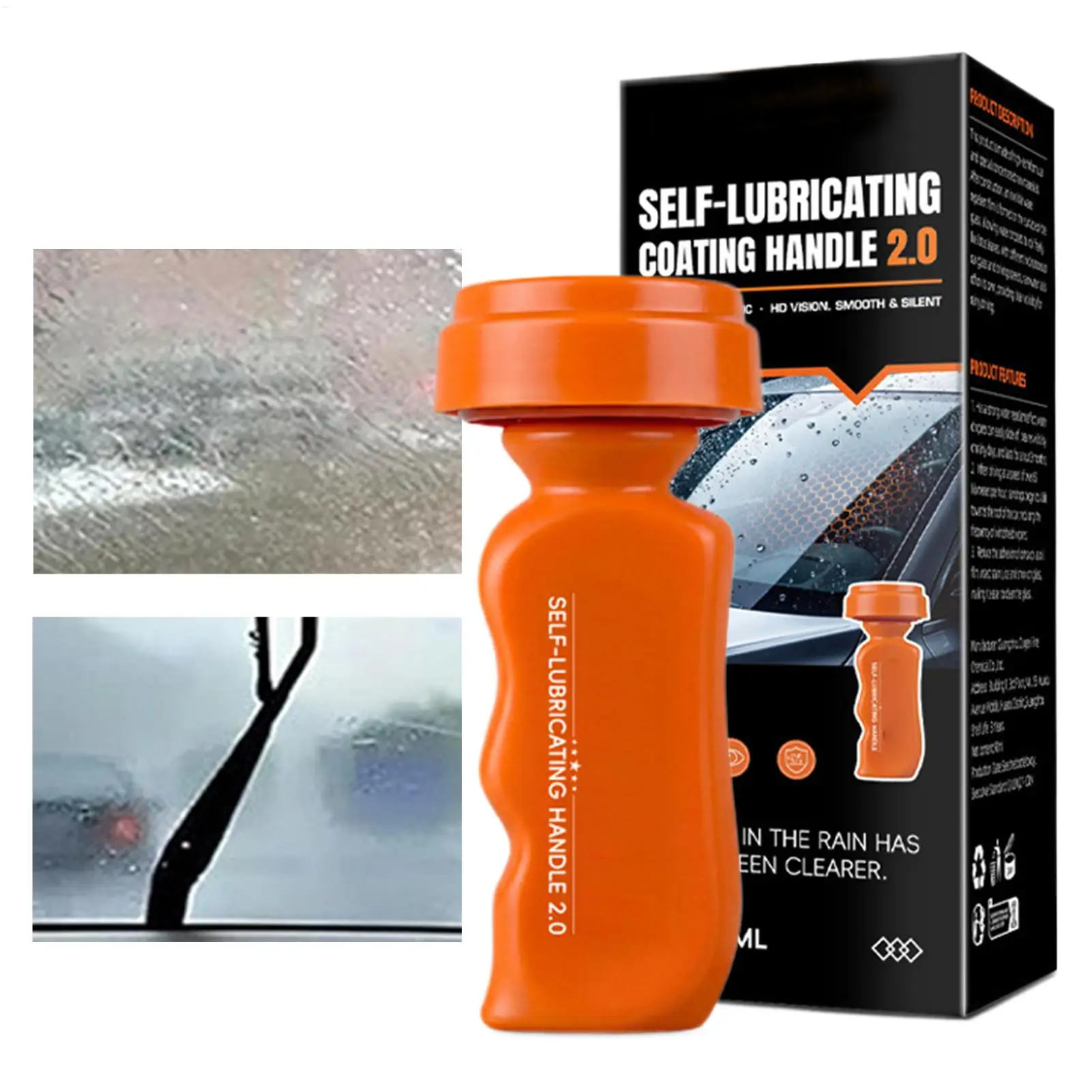 Car Oil Film Cleaner 90ml Anti Glare Degreaser Coating Agenrt with Cleaning Board Glass Emulsion for Automotive Windshield Doors