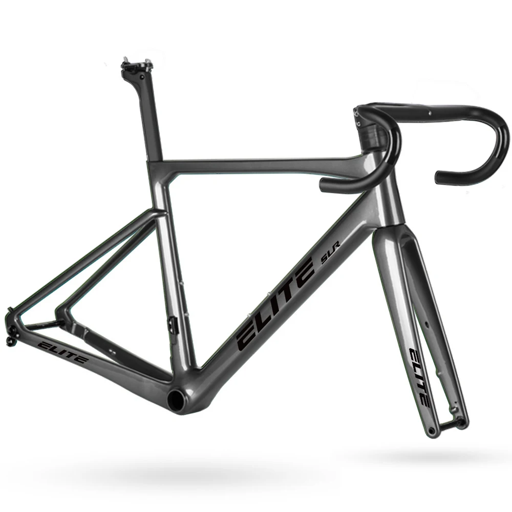 ELITE-SLR 2025 Gray Airwolf Super Light T1100 Multicolor Carbon Road Bike Frame Full Hidden All Internal Cable