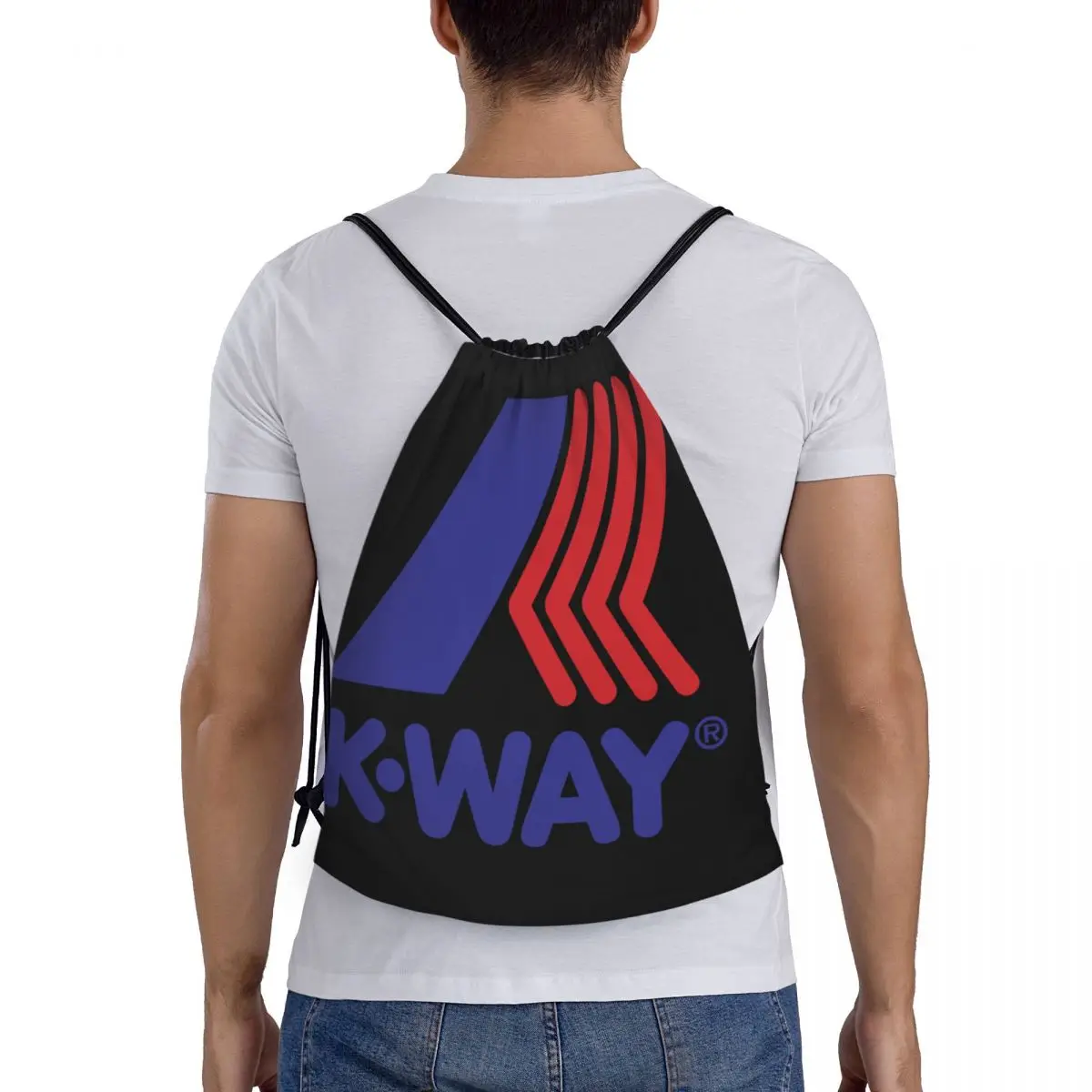 K-way-bolsa deportiva multifunción para viaje, bolso portátil con cordón para libros