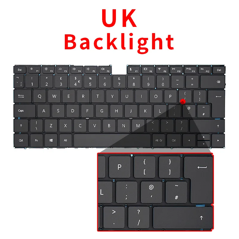 Spain/Russian/Arabic/uk New Laptop Keyboard For HUAWEI MateBook X 2020 EUL-W19 EUL-W19P EUL-W29 EUL-W29P EUL-WX9 With Backlight