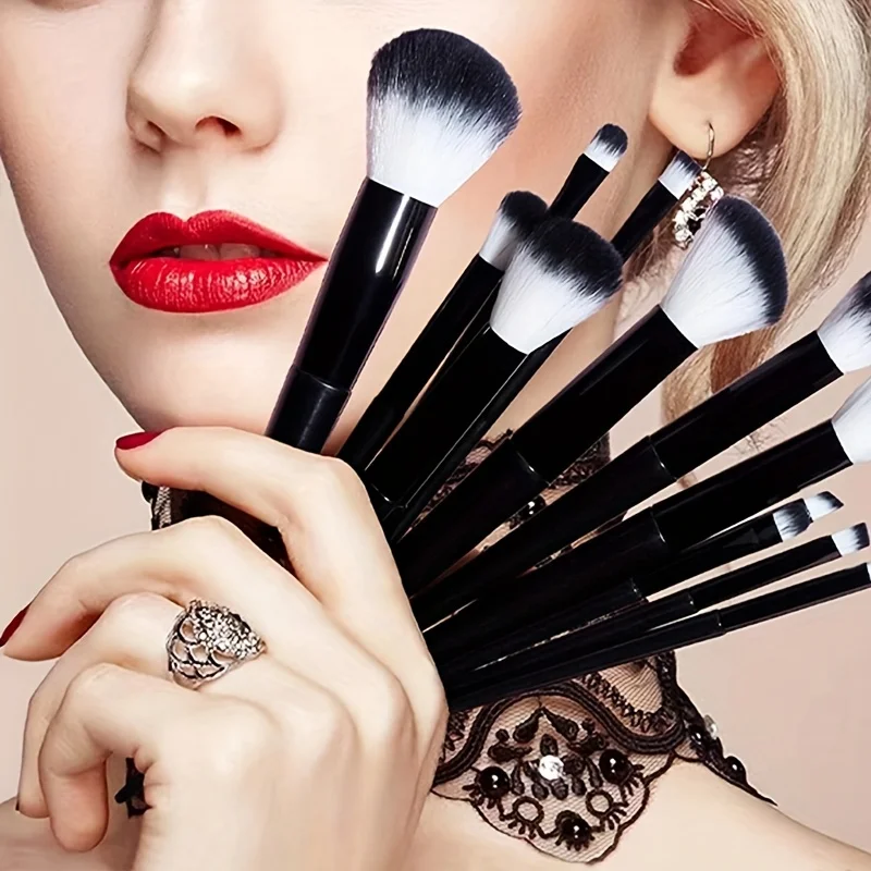 Ensemble de pinceaux de maquillage synthétiques de qualité supérieure, 13 pièces, pour fond de teint, mélange de poudre, correcteur, fard à paupières, Blush, cosmétiques, pinceaux de voyage